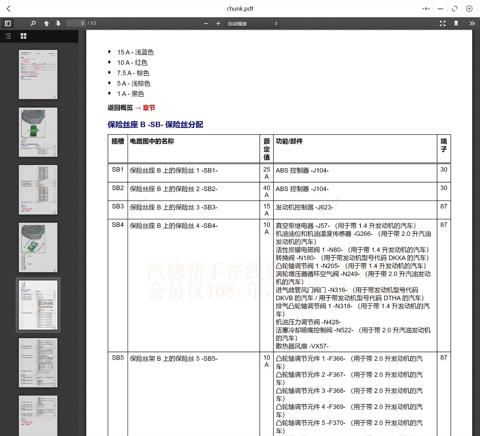 2008-2019年斯柯达汽车维修手册和电路图[资料更新]