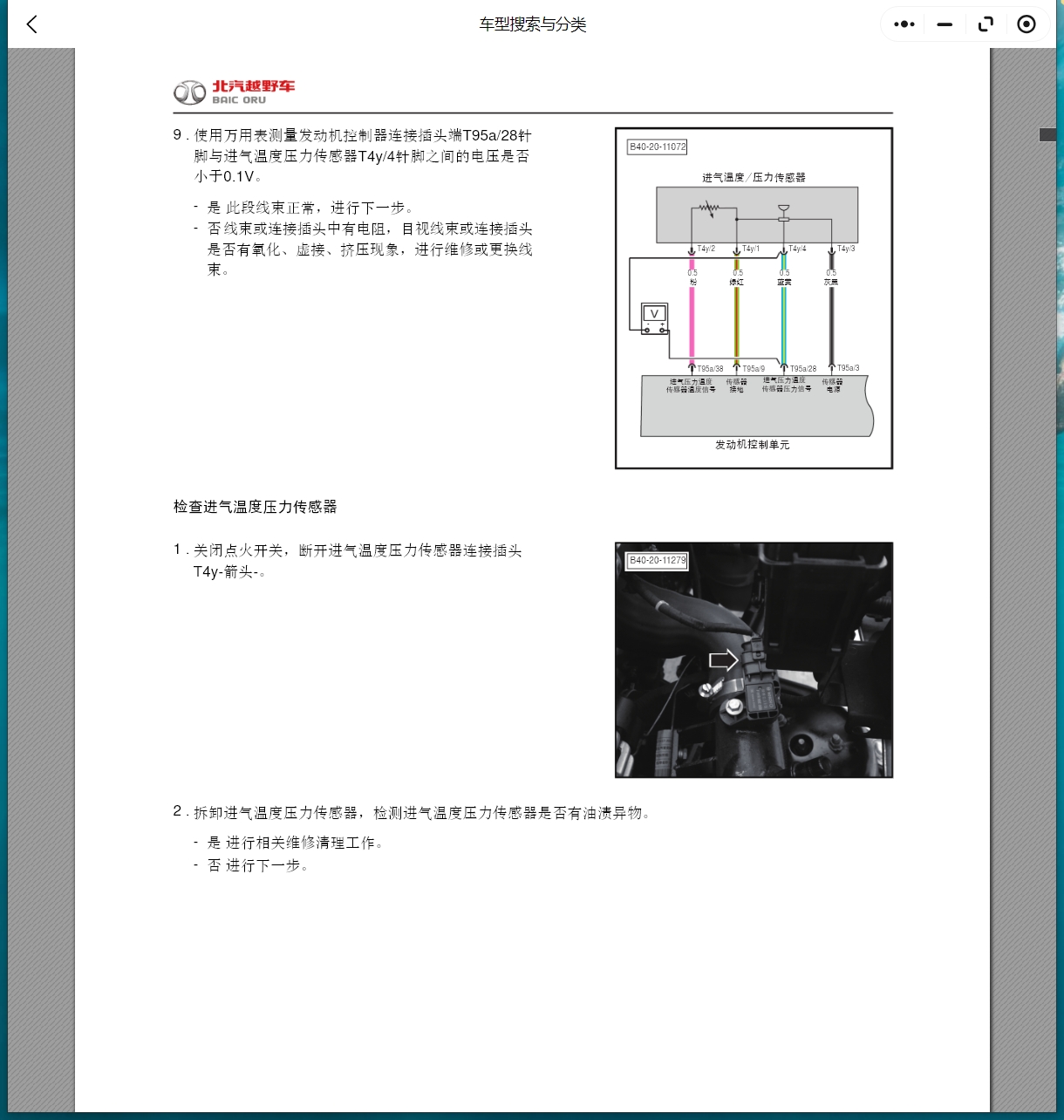 2015-2024年北京越野车BJ20 BJ30 BJ40 PLUS BJ60 BJ80 BJ90 F40维修手册电路图